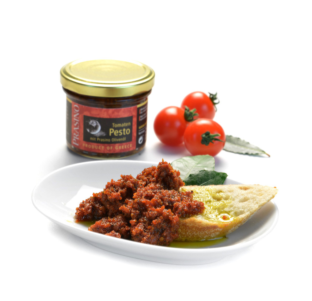 Tomatenpesto mit Prasino Olivenöl, 110 g | Prasino